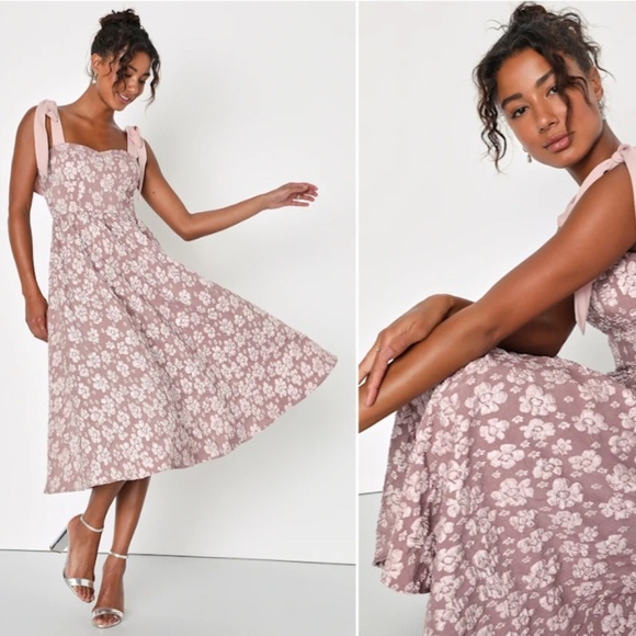 Lulus Dresses & Skirts - LULU's Floral Romantic Sexy Flowy Wedding Chic Casual Resort Europe Vacation